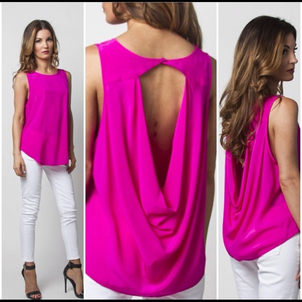 Drape Back Silk Top
